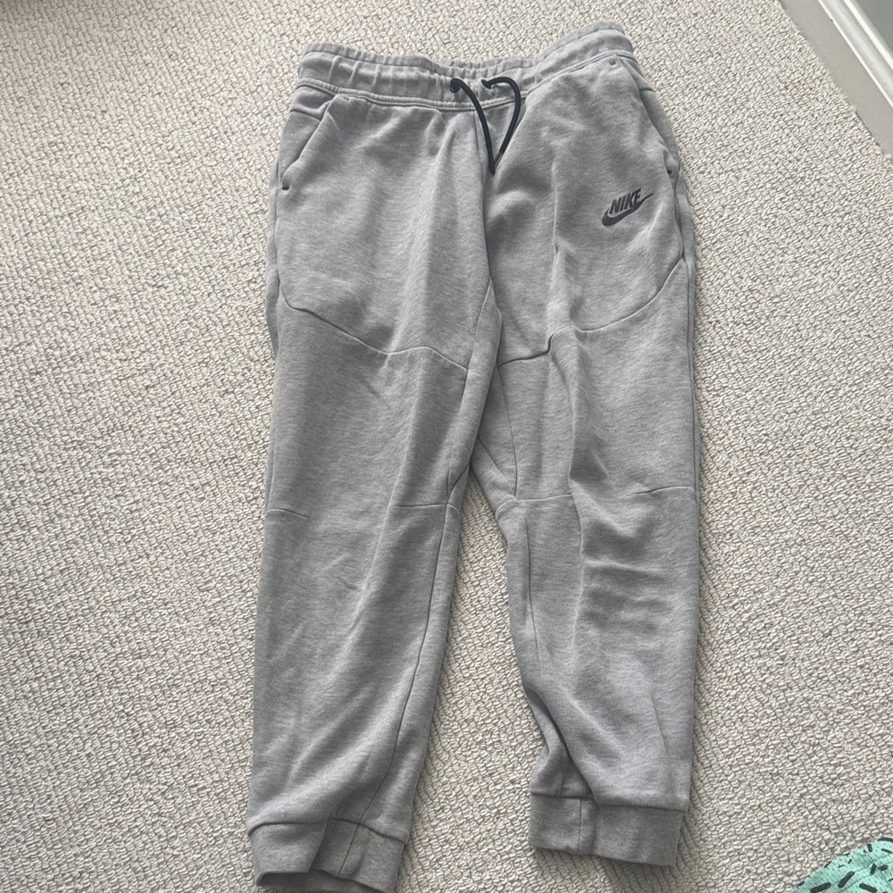 Nike Tech Gray Jogger Sweatpants with Drawstring